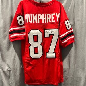 Autographed Claude Humphrey Atlanta Falcons Jersey with JSA authentication